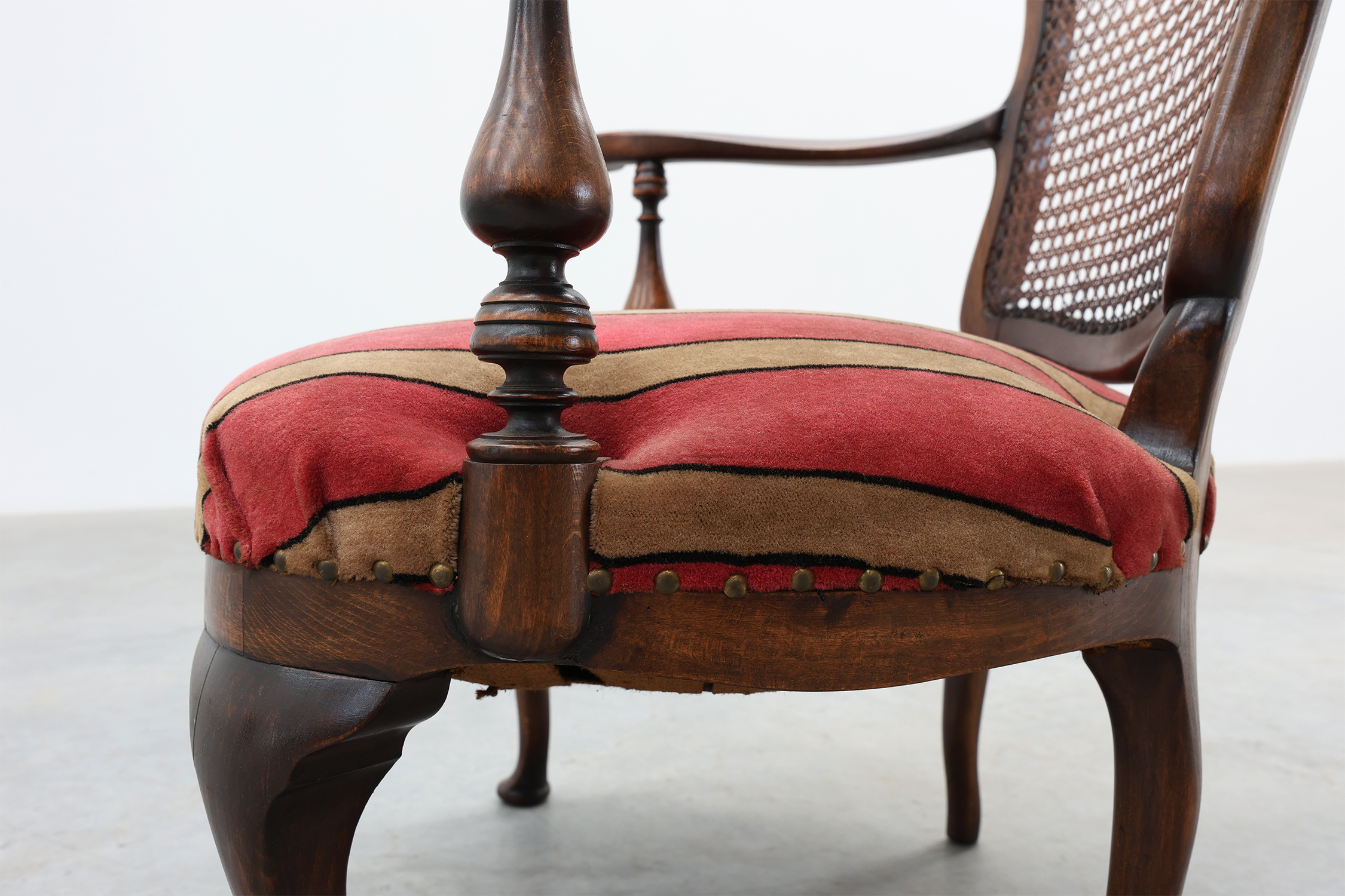 Louis XV‑Style Oak and Cane Armchair, France, circa 1890thumbnail